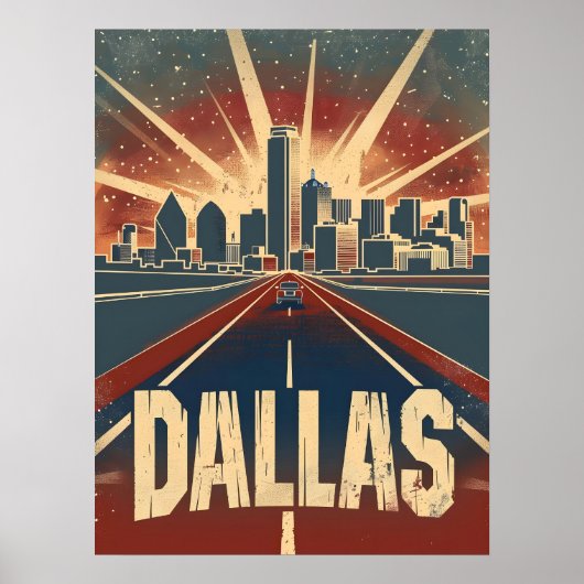 ダラスヴィンテージトラベルアドアート ポスター (正面)