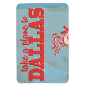 ダラスヴィンテージ旅行ポスター マグネット (縦)