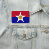 ダラス国旗が付いた愛国的な名前タグ 名札 (インサイチュ)