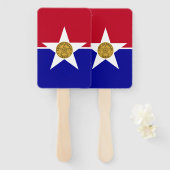 ダラス国旗を掲げたハンドファンのセット ハンドファン (正面&裏面)