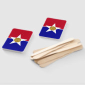 ダラス国旗を掲げたハンドファンのセット ハンドファン (組立なし)