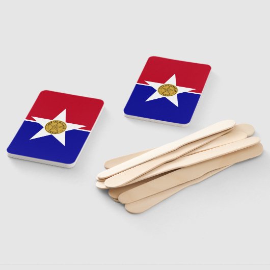 ダラス国旗を掲げたハンドファンのセット ハンドファン (組立なし)