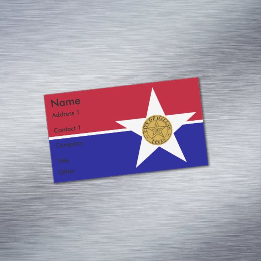 ダラス国旗を掲げた名刺マグネット マグネット名刺 (インサイチュ)