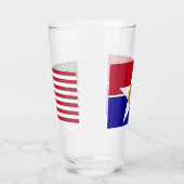 ダラス国旗を掲げた愛国的なガラス杯 タンブラーグラス (右)