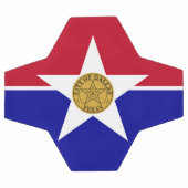 ダラス国旗を掲げた愛国的なサッカーボール サッカーボール (フラット)