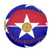 ダラス国旗を掲げた愛国野球 野球ボール (正面左)