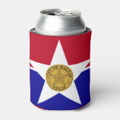 ダラス国旗、テキサス州クーラーボックス 缶クーラー (缶正面)