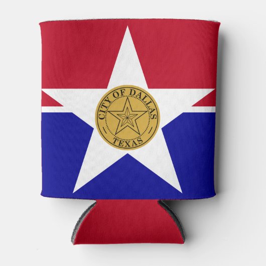 ダラス国旗、テキサス州クーラーボックス 缶クーラー (正面)