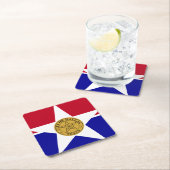 ダラス国旗、テキサス州スクエア紙コースター スクエアペーパーコースター (インサイチュ)