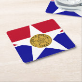 ダラス国旗、テキサス州スクエア紙コースター スクエアペーパーコースター (アングル)