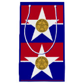 ダラス国旗、テキサス州スモール抱き枕 スモールペーパーバッグ (正面)