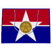 ダラス国旗、テキサス州大抱き枕 ラージペーパーバッグ (正面)