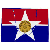 ダラス国旗、テキサス州大抱き枕 ラージペーパーバッグ (裏面)