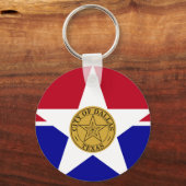 ダラス国旗、テキサス州・キーチェーン キーホルダー (正面)