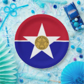 ダラス国旗(テキサス州) ペーパープレート (パーティー)