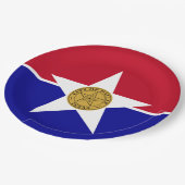 ダラス国旗(テキサス州) ペーパープレート (アングル)