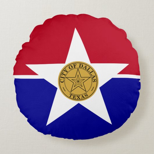 ダラス国旗(テキサス州) ラウンドクッション (正面)