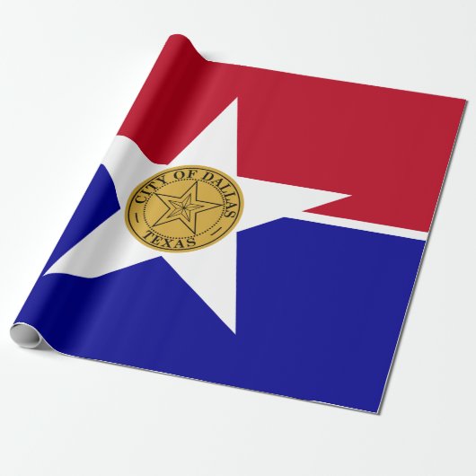 ダラス国旗(テキサス州) ラッピングペーパー (アンロールド)