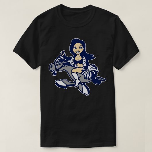 ダラス女性のカーボーイチアリーダー Tシャツ (デザイン正面)
