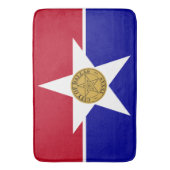 ダラス州旗の付いた大浴場 バスマット (正面縦)