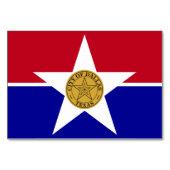 ダラス州旗を持つ愛国的なテーブルカード テーブルナンバー (裏面)