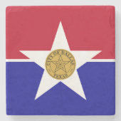 ダラス州旗を持つ石コースター ストーンコースター (正面)