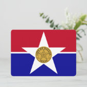 ダラス市の国旗がデザインされた愛国的な招待状 招待状 (スタンド正面)