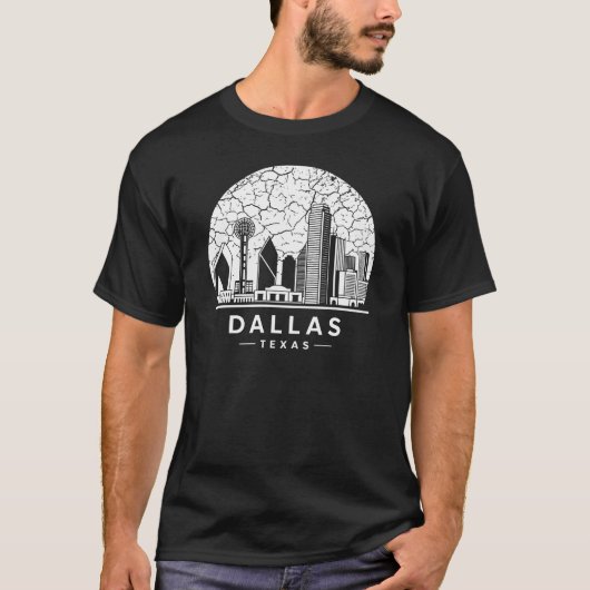 ダラス市テキサス州 Tシャツ (正面)