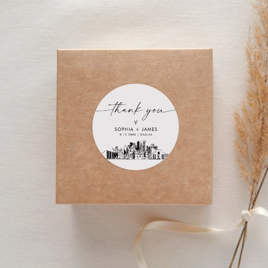 ダラス感謝お願い3" （6枚） ラウンドシール