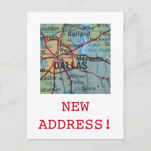 ダラス新住所のお知らせ 案内ポストカード (正面)
