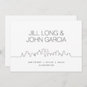 ダラス日付の保存 招待状 (正面/裏面)