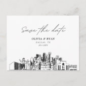 ダラス日付はがきを結婚保存 ポストカード (正面)