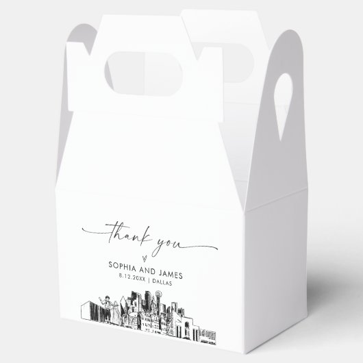 ダラス結婚のパーソナライズされた愛箱 フェイバーボックス (オープン)