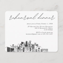 ダラス結婚のリハーサル招待状エンクロージャカード エンクロージャーカード