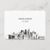 ダラス結婚のRSVP伝統的 Meal Options エンクロージャーカード (裏面)