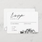 ダラス結婚のRSVP伝統的 Meal Options エンクロージャーカード (正面/裏面)