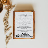 ダラス結婚スカイラインの詳細カード， 3.5x5 エンクロージャーカード