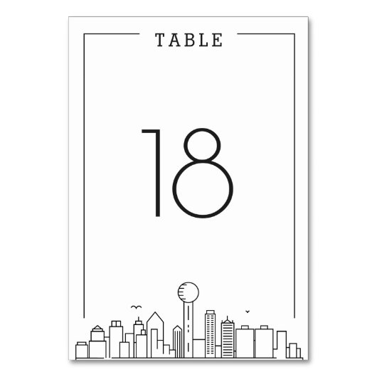 ダラス結婚ズ |テーブル番号 テーブルナンバー (正面)