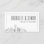 ダラス結婚ズ |座席表の前面と背面 プレイスカード (裏面)