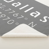 ダラス緯度と経度 シェルパブランケット (3/4)