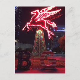 ダラス飛んでいるのペガサスレッドホース ポストカード