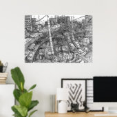 ダラス2092 （水洗式） – ポスター (ホームオフィス)