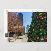 ダラス・クリスマスツリーのそばで ありがとう ポストカード (正面/裏面)