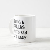 ダラス スポーツファンです コーヒーマグカップ (正面左)
