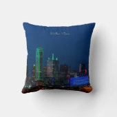 ダラス、テキサス州の街並み写真 クッション (裏面)