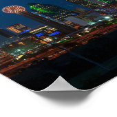 ダラス、テキサス州の街並み写真 ポスター (角)