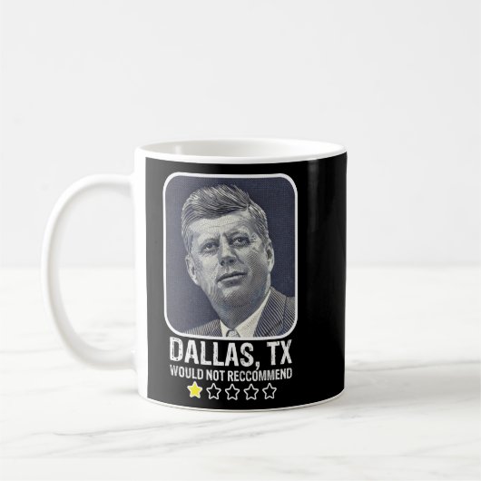 ダラス・テキサス州はJFK大統領を推薦しない コーヒーマグカップ (左)