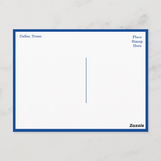 ダラス、テキサス州スカイライン、統一された州はがき ポストカード (裏面)