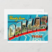 ダラス、テキサス州ヴィンテージ旅行はがき ポストカード (正面/裏面)