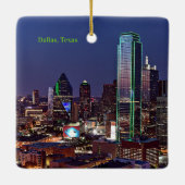 ダラス、テキサス州航空ビュー。 セラミックオーナメント (裏面)